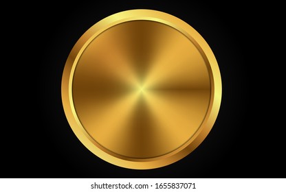 Luxury golden vector emblem. Can use for element design certificate, award, medal