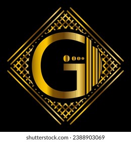 Luxury golden vector logo design letter G