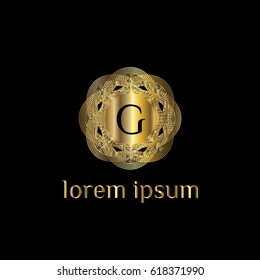 Luxury golden vector logo letter G