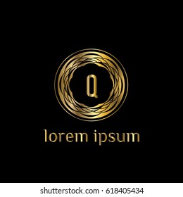 Luxury golden vector logo letter Z