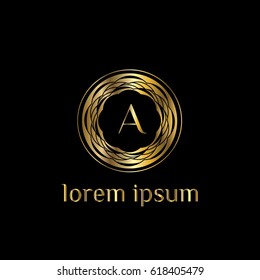 Luxury golden vector logo letter Z