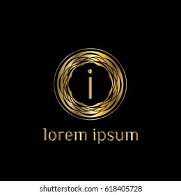 Luxury golden vector logo letter Z