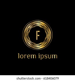 Luxury golden vector logo letter Z