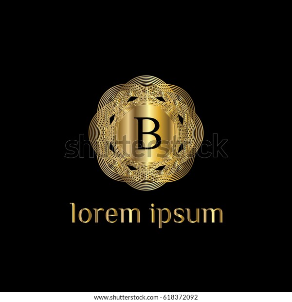 Luxury Golden Vector Logo Letter B Stock Vector (Royalty Free ...