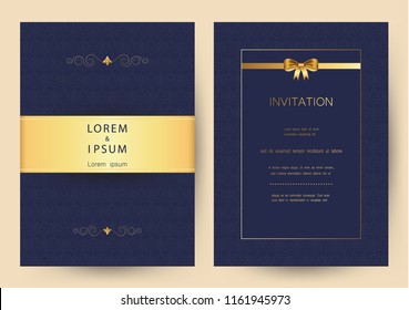 Luxury golden vintage wedding, invitation, celebration,greeting,congratulations cards vector pattern background template