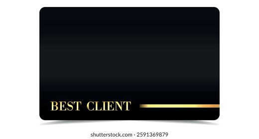 luxury Golden vip card. Gold VIP banner for premium voucher, invitation, exclusive certificate, award, quality guarantee, online casino, promotion, club. Vector illustration on black background.