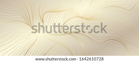 Luxury golden wallpaper. Art Deco Pattern, Vip invitation background texture for print, fabric, packaging design, invite.  Vintage vector illustration
