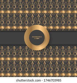 Luxury golden wallpaper. geometric and gold lines on black texture background