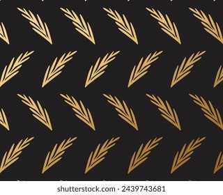 Luxury golden wallpaper. Vintage Floral pattern Vector background.