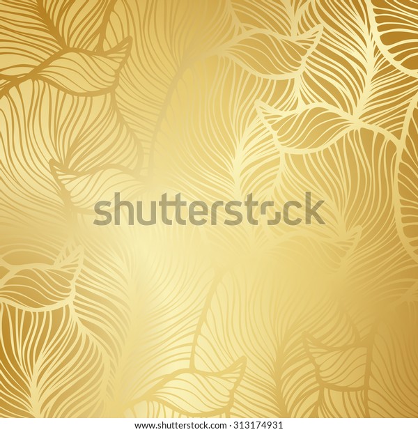 高級な金色の壁紙 ビンテージ花柄のベクター画像の背景 のベクター画像素材 ロイヤリティフリー