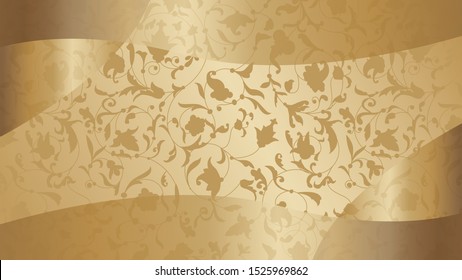 Luxury golden wallpaper. Vintage vector background. Golden border. Ornament background