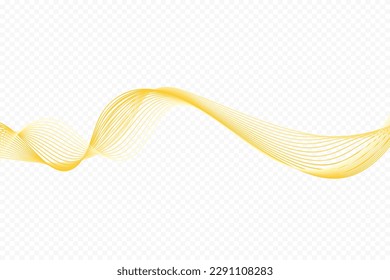 Luxuriöser goldener Wave Lines Muster abstrakter Hintergrund. Tapete. Vektorgrafik