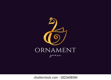 Luxury Goose Ornament Logo Design