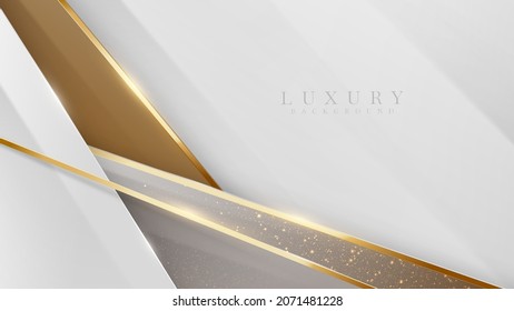 Luxury gradient background and golden diagonal line with glitter light effects elements.