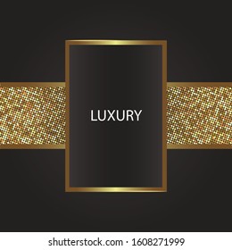 luxury gradient background with golden effect template frame invitation