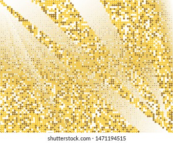 Luxury gradient background with Golden sequins. Vector illustration
