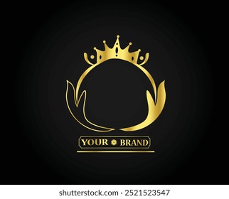 Vetor de logotipo elegante da marca da empresa gradiente de luxo.