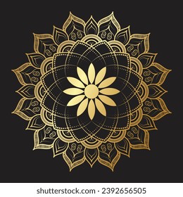 Luxury Gradient golden mandala design