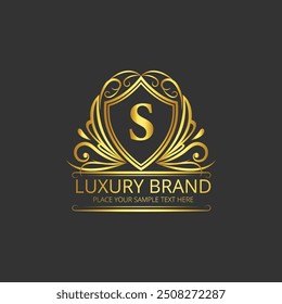 Luxury gradient logo template vector illustration
