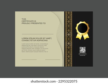 Luxury graduation achievement award certificate design