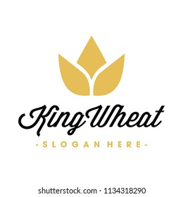 Luxury Grain wheat logo concept, Agriculture wheat Logo Template vector icon