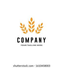 Luxury Grain wheat logo design inspiration, Agriculture wheat vector icon