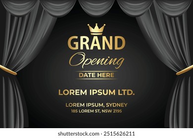 Luxury Grand Opening with Attractive Black Stage Curtain