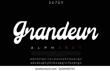 Luxury Grandeur Free Regular alphabet letters font for logo