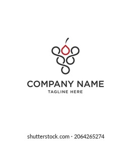 luxury grape logo design template