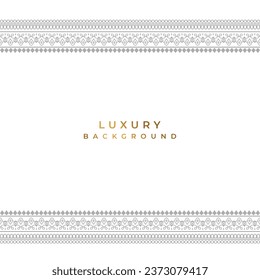 luxury gray wedding invitation card template with gold ornamental pattern line border divider background 