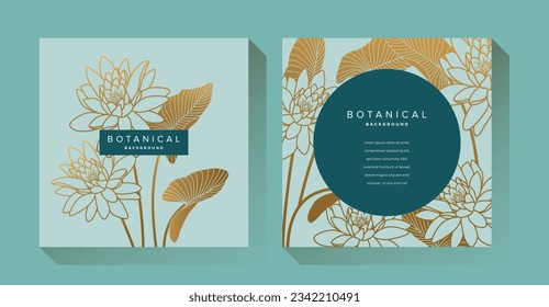 Luxury Green Botanical Background Template