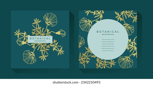 Luxury Green Botanical Background Template