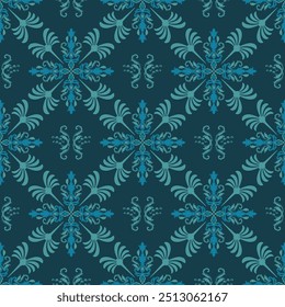 luxury green damask seamless pattern, Thai tradional, embroidery, ikat, victotian, Arabic, morrocan illustration design for print, silk, scaft, wallpaper, background