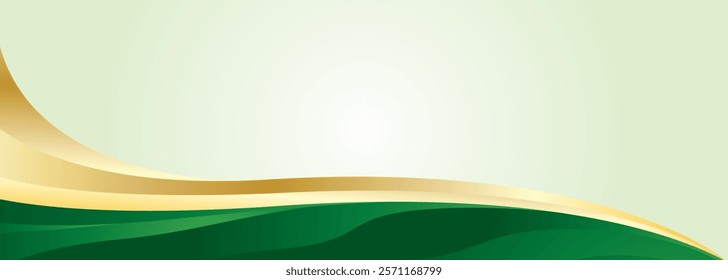 Luxury green gold abstract background