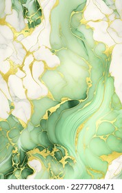 luxury green and gold abstract marble texture background