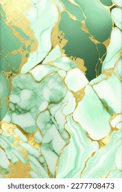 fondo de textura de mármol abstracto de color verde y dorado de lujo