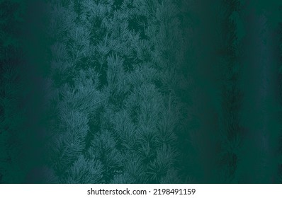 Fondo de gradiente de metal verde de lujo con conos de pino y textura de agujas con cierre angustiado. Ilustración del vector