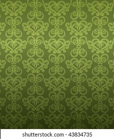 Luxury green ornamental pattern