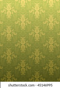 Luxury green ornamental pattern