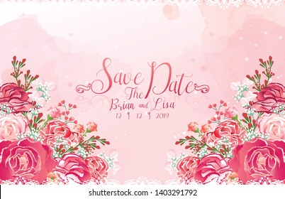 Luxury greeting card beautiful flowers style.