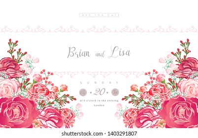 Luxury greeting card beautiful flowers style.