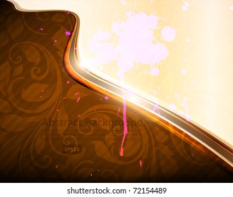 Luxury greeting card. Vector. With seamless ornament.