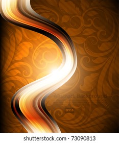 Luxury greeting card. Vector. With seamless ornament.