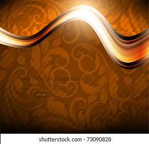 Luxury greeting card. Vector. With seamless ornament.