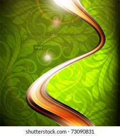 Luxury greeting card. Vector. With seamless ornament.