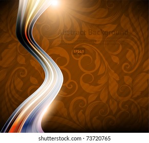 Luxury greeting card. Vector. With seamless ornament.