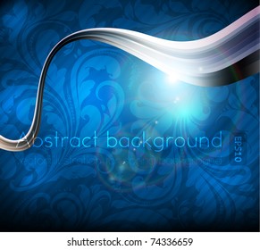 Luxury greeting card. Vector. With seamless ornament. eps 10.