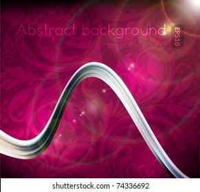 Luxury greeting card. Vector. With seamless ornament. eps 10.