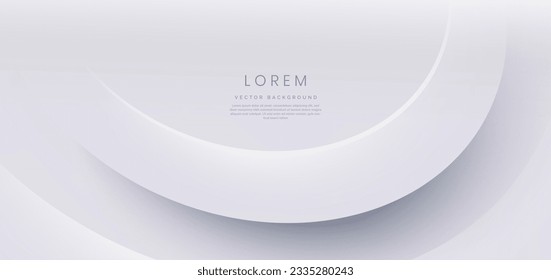Luxury grey and white curved lines background and lighting effect sparkle. You can use for ad, poster, template, business presentation. Vector illustration