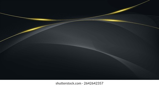 Fondo gris-negro de lujo, Vector abstracto elegante del fondo para la presentación de la marca